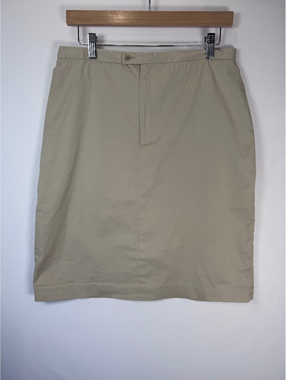 Vintage Banana Republic Pencil Skirt Women’s 12 Khaki Stretch Made In Italy